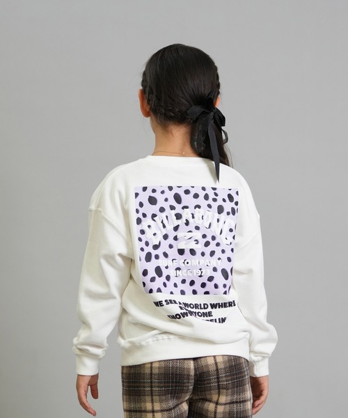 BILLABONG（ビラボン）の「BILLABONG/ビラボン トレーナー スウェット キッズ クルーネック レオパード柄 ロゴ バックプリント 裏毛 親子コーデ SQUARE LOGO BOY FIT BF016-030（スウェット・キッズ・ブラック/ホワイト・150cm/130cm/140cm）」の2枚目の写真
