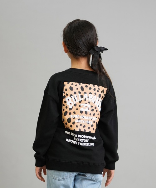 BILLABONG（ビラボン）の「BILLABONG/ビラボン トレーナー スウェット キッズ クルーネック レオパード柄 ロゴ バックプリント 裏毛 親子コーデ SQUARE LOGO BOY FIT BF016-030（スウェット・キッズ・ブラック/ホワイト・150cm/130cm/140cm）」の12枚目の写真