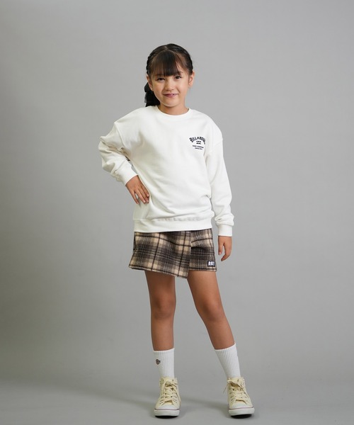 BILLABONG（ビラボン）の「BILLABONG/ビラボン トレーナー スウェット キッズ クルーネック レオパード柄 ロゴ バックプリント 裏毛 親子コーデ SQUARE LOGO BOY FIT BF016-030（スウェット・キッズ・ブラック/ホワイト・150cm/130cm/140cm）」の7枚目の写真