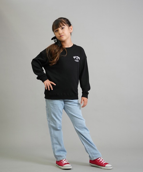 BILLABONG（ビラボン）の「BILLABONG/ビラボン トレーナー スウェット キッズ クルーネック レオパード柄 ロゴ バックプリント 裏毛 親子コーデ SQUARE LOGO BOY FIT BF016-030（スウェット・キッズ・ブラック/ホワイト・150cm/130cm/140cm）」の13枚目の写真