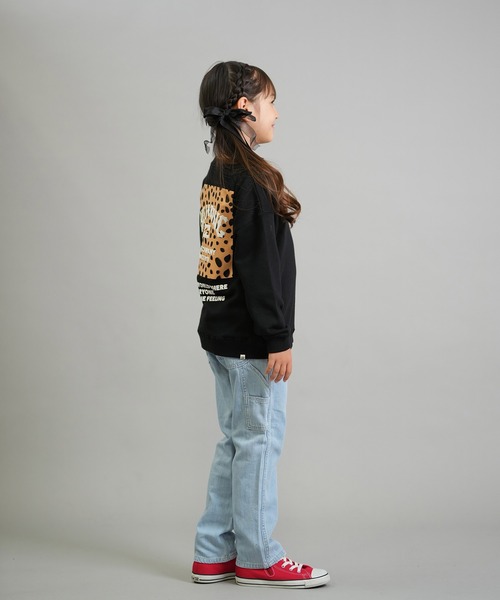 BILLABONG（ビラボン）の「BILLABONG/ビラボン トレーナー スウェット キッズ クルーネック レオパード柄 ロゴ バックプリント 裏毛 親子コーデ SQUARE LOGO BOY FIT BF016-030（スウェット・キッズ・ブラック/ホワイト・150cm/130cm/140cm）」の16枚目の写真