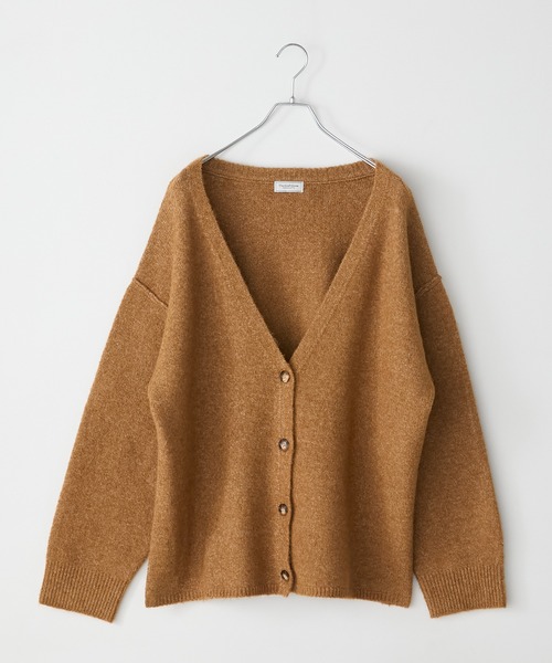 セール】ウォッシャブル オーバーサイズ Vネックニットカーディガン