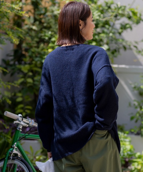 セール】ウォッシャブル オーバーサイズ Vネックニットカーディガン