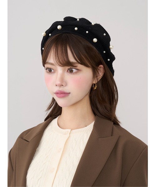 Darich(ダーリッチ)の「ランダムパールベレー(ハンチング/ベレー帽 Darich(ダーリッチ)の「ランダムパールベレー(ハンチング/ベレー帽
