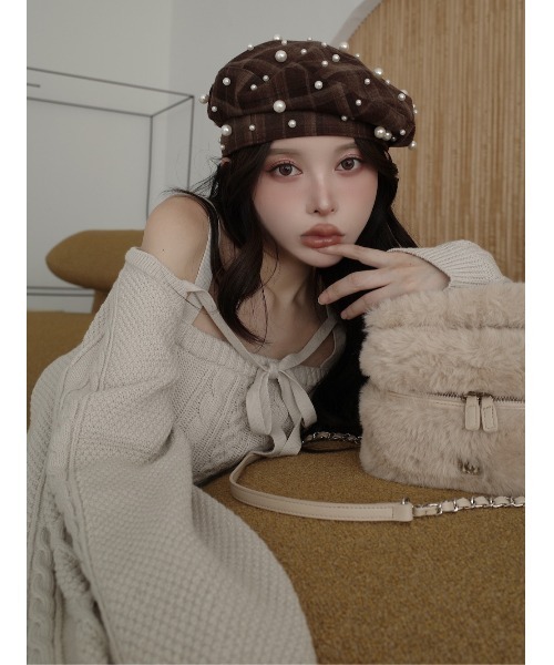 Darich（ダーリッチ）の「ランダムパールベレー（ハンチング/ベレー帽