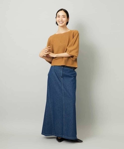 MICHEL KLEIN（ミッシェル・クラン）の「ホールガーメント(R)ラメニット（ニット/セーター・レディース・モカ/カリビアンブルー/ライトグレー・38）」の22枚目の写真
