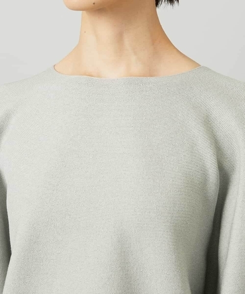 MICHEL KLEIN（ミッシェル・クラン）の「ホールガーメント(R)ラメニット（ニット/セーター・レディース・モカ/カリビアンブルー/ライトグレー・38）」の4枚目の写真