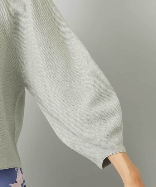 MICHEL KLEIN（ミッシェル・クラン）の「ホールガーメント(R)ラメニット（ニット/セーター・レディース・モカ/カリビアンブルー/ライトグレー・38）」の5枚目の写真