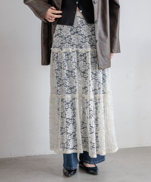 セール】レースティアードスカート 579640（スカート）｜LOWRYS FARM