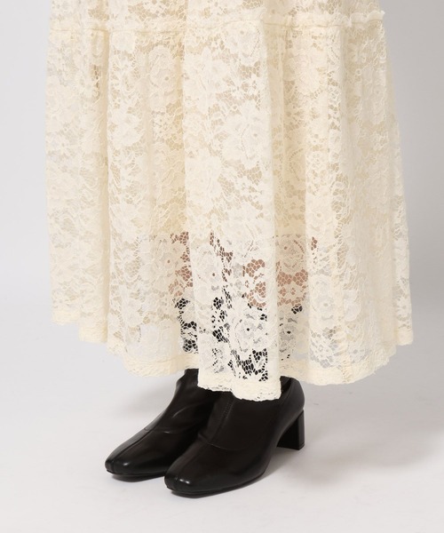 LOWRYS FARM（ローリーズファーム）の「レースティアードスカート  579640（スカート・レディース・ブラウン/アイボリー/ブラック・FREE）」の13枚目の写真