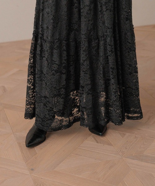 LOWRYS FARM（ローリーズファーム）の「レースティアードスカート  579640（スカート・レディース・ブラウン/アイボリー/ブラック・FREE）」の21枚目の写真