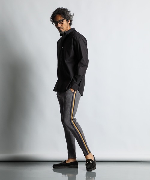 The DUFFER of ST.GEORGE（ザダファーオブセントジョージ）の「SHORT COLLAR PO SHIRT：バックサテン ショートカラー プルオーバーシャツ（シャツ/ブラウス・メンズ・ライトブルー/ネイビー/チャコールグレー/ブラック・X-LARGE/LARGE/MEDIUM/SMALL）」の20枚目の写真