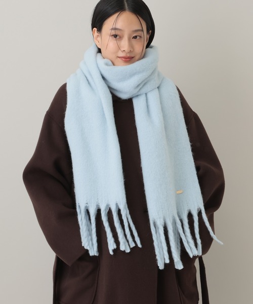 A part by(アパートバイ)の「モヘアコンフリンジストール(ストール/ショール・レディース・アイボリー/ブルー系その他2/ライトグレー・FREE)」の3枚目の写真