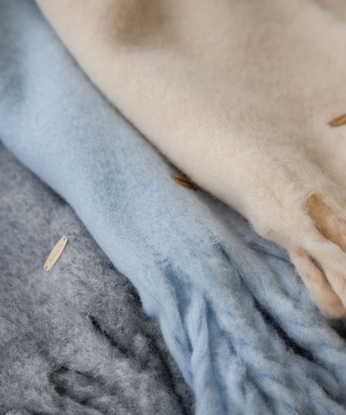 A part by(アパートバイ)の「モヘアコンフリンジストール(ストール/ショール・レディース・アイボリー/ブルー系その他2/ライトグレー・FREE)」の21枚目の写真