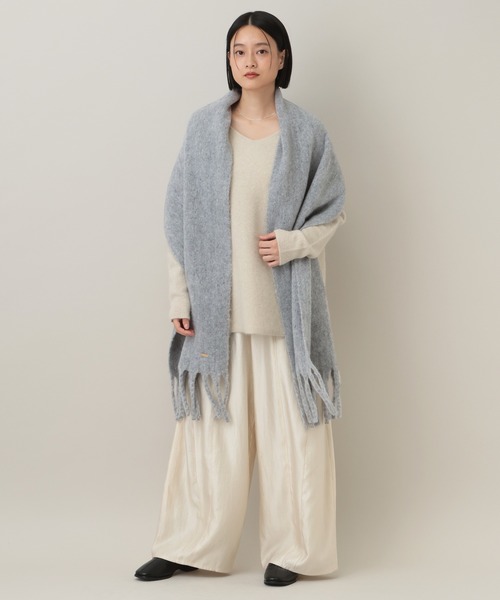 A part by(アパートバイ)の「モヘアコンフリンジストール(ストール/ショール・レディース・アイボリー/ブルー系その他2/ライトグレー・FREE)」の11枚目の写真