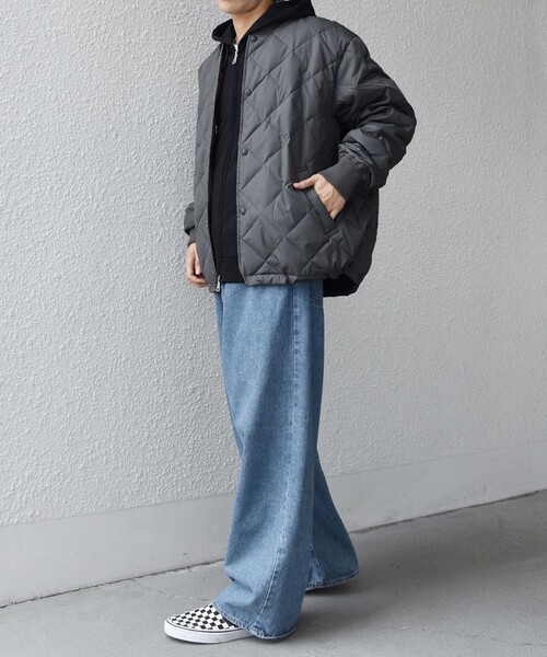 TAION(タイオン)の「【SHIPS any別注】TAION:〈手洗い可能〉ダイヤキルト スピンドル ダウン ブルゾン 25AW◇(ブルゾン・メンズ・ダークグレー/ブラック・SMALL/MEDIUM/LARGE/X-LARGE)」の14枚目の写真