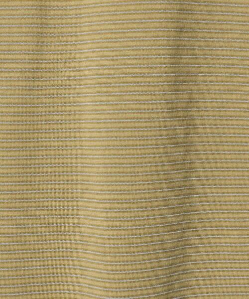 Yonetomi（ヨネトミ）の「＜Yonetomi＞GARMENT DYED BORDER T-SHIRT/ボーダー タートルネック ロングTシャツ（Tシャツ/カットソー・メンズ・ネイビー/ベージュ/ダークグレー・3/2）」の13枚目の写真