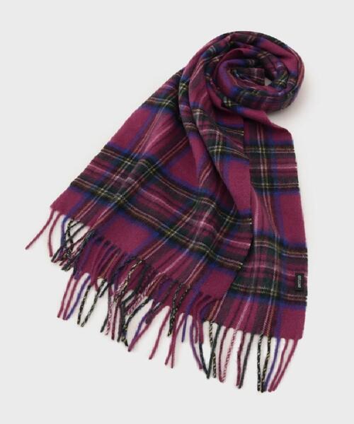 UNTITLED（アンタイトル）の「【名品／定番人気】ウールチェックマフラー（ストール/ショール・レディース・ピンク系その他2/ブルーグリーン/ピンク系2/サックスブルー系1・99）」の4枚目の写真