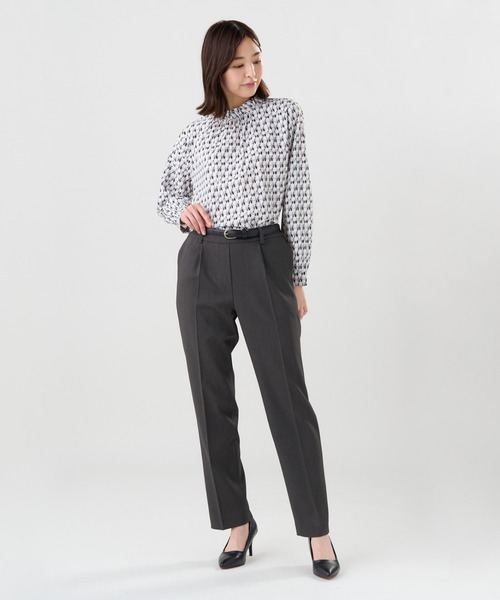 TOKYO SHIRTS(トウキョウシャツ)の「テーパード パンツ セットアップ可能(スラックス・レディース・ブラック/グレー・M/L/LL)」の9枚目の写真