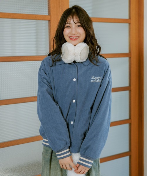 repipi armario（レピピ アルマリオ）の「コーデュロイスタジャン（スタジャン・キッズ・ブラック/ブルー/ブラウン・SMALL/MEDIUM/LARGE）」の16枚目の写真