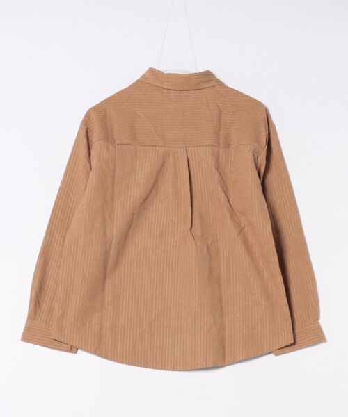 コーデュロイ切り替え　ベロア調　長袖シャツ　えんじ　古着6AS3 50s ビンテージ ☆ PILGRIM ピルグリム 細畝 コーデュロイ