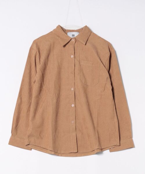 セール】【SETUP7】ベロアコーデュロイ長袖シャツ KNF149（シャツ