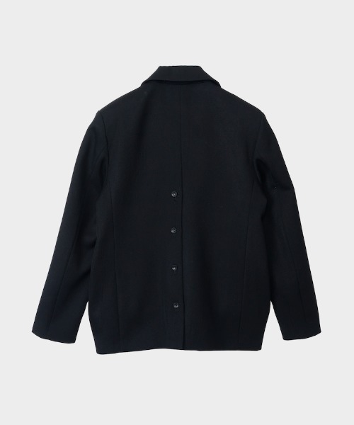 CINOH(チノ)の「CAVARLY TWILL BACK BUTTON JACKET(テーラードジャケット・レディース・ブラック/ブラウン・38)」の20枚目の写真
