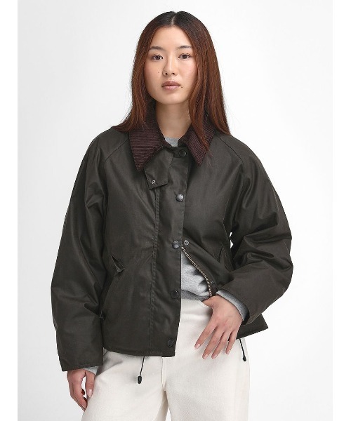 Barbour(バブアー)の「【TRANSPORT / トランスポート】ワックス ショート ジャケット(レディース)(ブルゾン・レディース・グリーン/オリーブ/ブラック・6/8/10)」の5枚目の写真