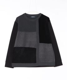 UNION STATION（ユニオンステーション）の「ダンボール素材×フロント異素材クレイジーニット（スウェット）」