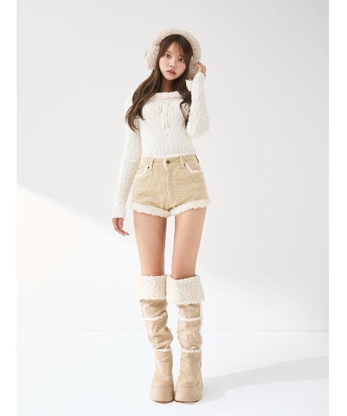 ポイントボアコーデュロイショートパンツ（その他パンツ）｜Darich
