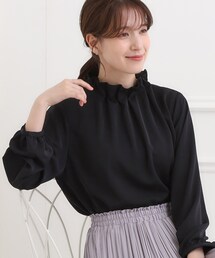 SHOO・LA・RUE | 【洗濯機可】上品で華やか スタンドフリルブラウス(シャツ/ブラウス)