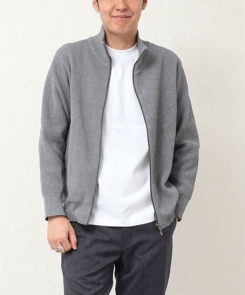 新品】 beauty&youth M 24aw ドライバーズニット グレー SERENITY