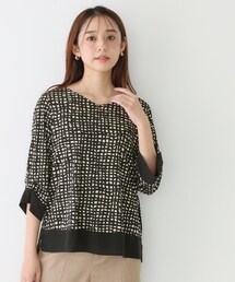 【手洗い可/日本製】異素材ドッキングのカットソー