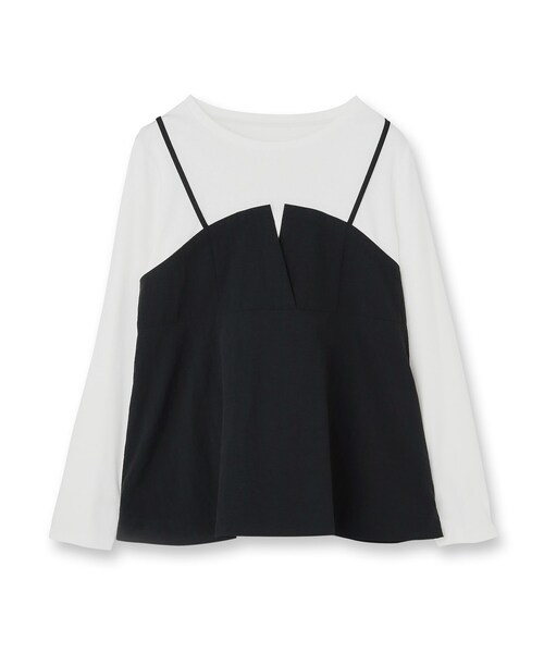 UNTITLED（アンタイトル）の「【洗える/ゆったりシルエット】ビスチェドッキング　プルオーバー（Tシャツ/カットソー・レディース・ブラウン系その他5/ブラック系4/ベージュ系4・48/44/04/02/50/00）」の18枚目の写真