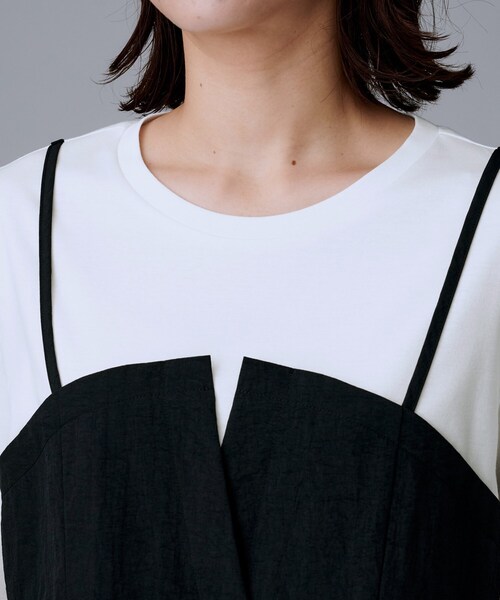 UNTITLED（アンタイトル）の「【洗える/ゆったりシルエット】ビスチェドッキング　プルオーバー（Tシャツ/カットソー・レディース・ブラウン系その他5/ブラック系4/ベージュ系4・48/44/04/02/50/00）」の15枚目の写真