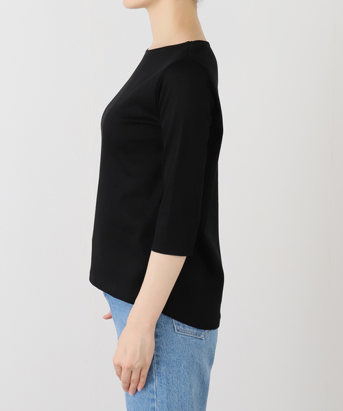VERMEIL par iena（ヴェルメイユパーイエナ）の「Ballet neck RIB プルオーバー（Tシャツ/カットソー・レディース・ホワイト/ブラック・FREE）」の7枚目の写真