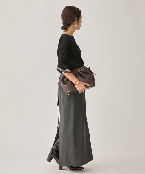 VERMEIL par iena（ヴェルメイユパーイエナ）の「Ballet neck RIB プルオーバー（Tシャツ/カットソー・レディース・ホワイト/ブラック・FREE）」の12枚目の写真