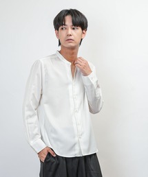 garsonwave（ギャルソンウェーブ）の「日本製 スキッパー バンドカラー デザイン ルーズシルエット シャツ(GW)（シャツ/ブラウス）」