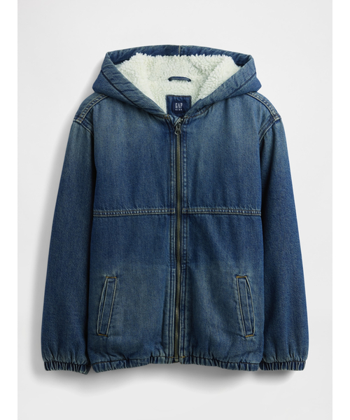 裏ボア デニムパーカー (キッズ)（デニムジャケット）｜GAP（ギャップ