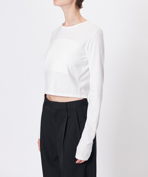 BIOTOP（ビオトープ）の「WOMEN【Hanes for BIOTOP】WASHED COTTON LONG SLEEVE PULLOVER 2P/HENLEY NECK & CREW NECK  EX（Tシャツ/カットソー・レディース・ブラック/ブラック系その他/ダークブラウン・FREE）」の21枚目の写真