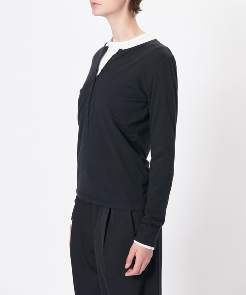 WOMEN【Hanes for BIOTOP】WASHED COTTON LONG SLEEVE PULLOVER 2P