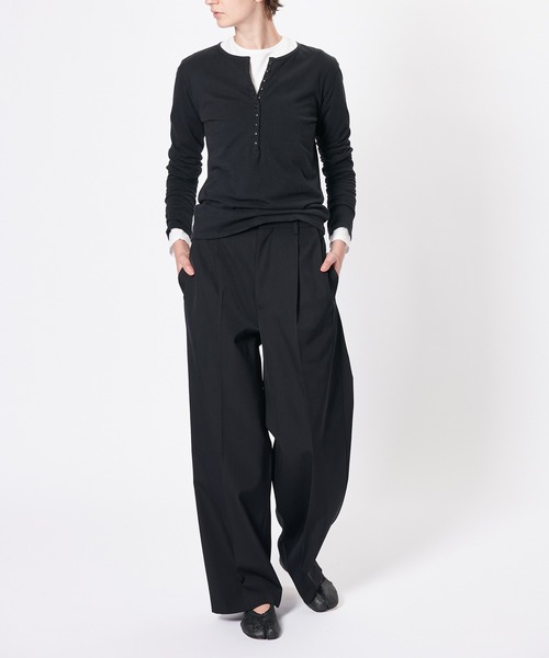 WOMEN【Hanes for BIOTOP】WASHED COTTON LONG SLEEVE PULLOVER 2P