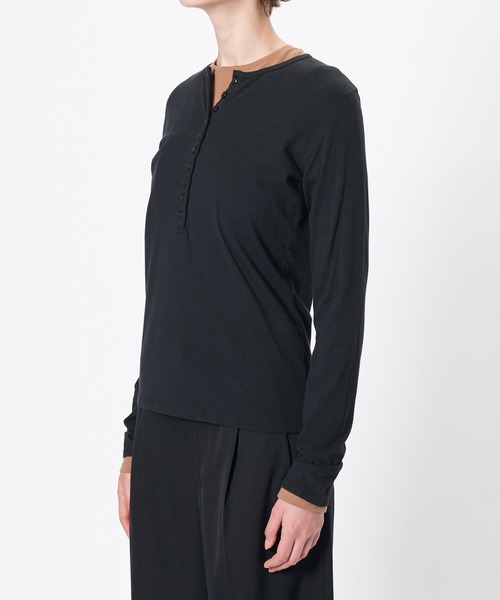 WOMEN【Hanes for BIOTOP】WASHED COTTON LONG SLEEVE PULLOVER 2P