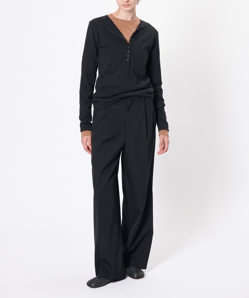 WOMEN【Hanes for BIOTOP】WASHED COTTON LONG SLEEVE PULLOVER 2P