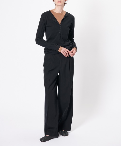 WOMEN【Hanes for BIOTOP】WASHED COTTON LONG SLEEVE PULLOVER 2P