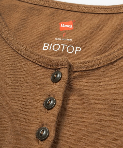 2025AW 【HanesforBIOTOP】HENLEY NECK&CREW BIOTOP（ビオトープ）の