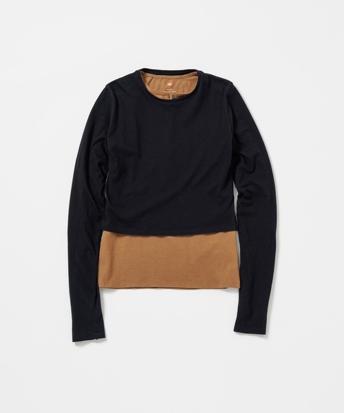 2025AW 【HanesforBIOTOP】HENLEY NECK&CREW BIOTOP（ビオトープ）の「WOMEN【Hanes for BIOTOP】WASHED