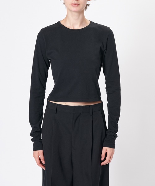 WOMEN【Hanes for BIOTOP】WASHED COTTON LONG SLEEVE PULLOVER 2P