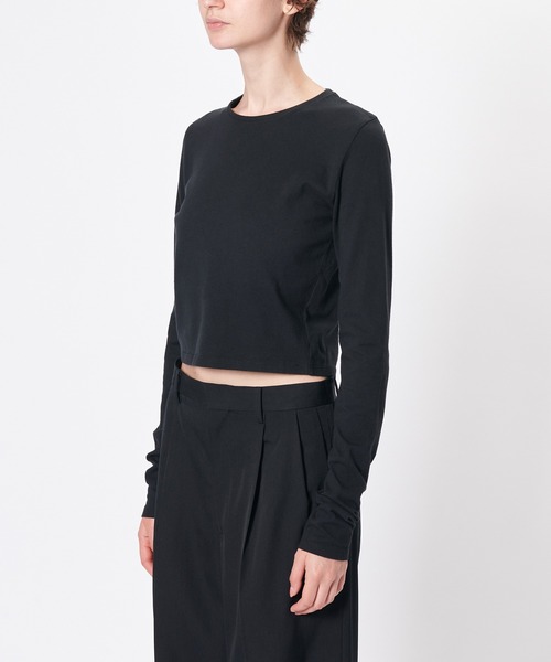 WOMEN【Hanes for BIOTOP】WASHED COTTON LONG SLEEVE PULLOVER