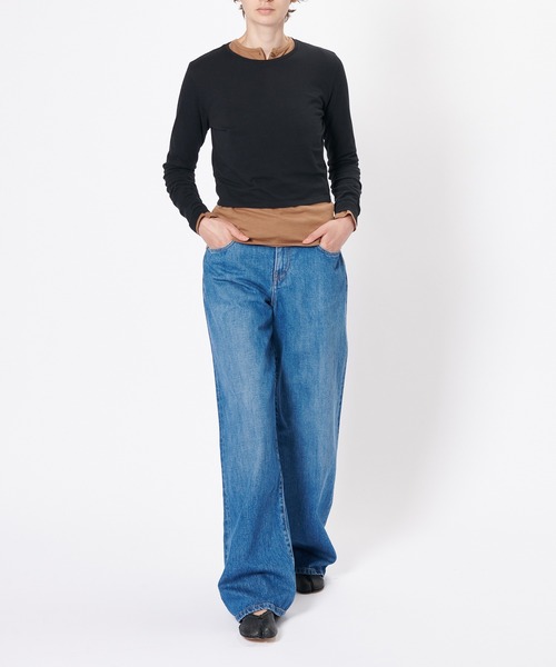 2025AW 【HanesforBIOTOP】HENLEY NECK&CREW BIOTOP（ビオトープ）の「WOMEN【Hanes for BIOTOP】WASHED